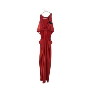 Express V-Neck Sleeveless Cutout Wide
Leg Jumpsuit, Hot Coral Size XL NWT